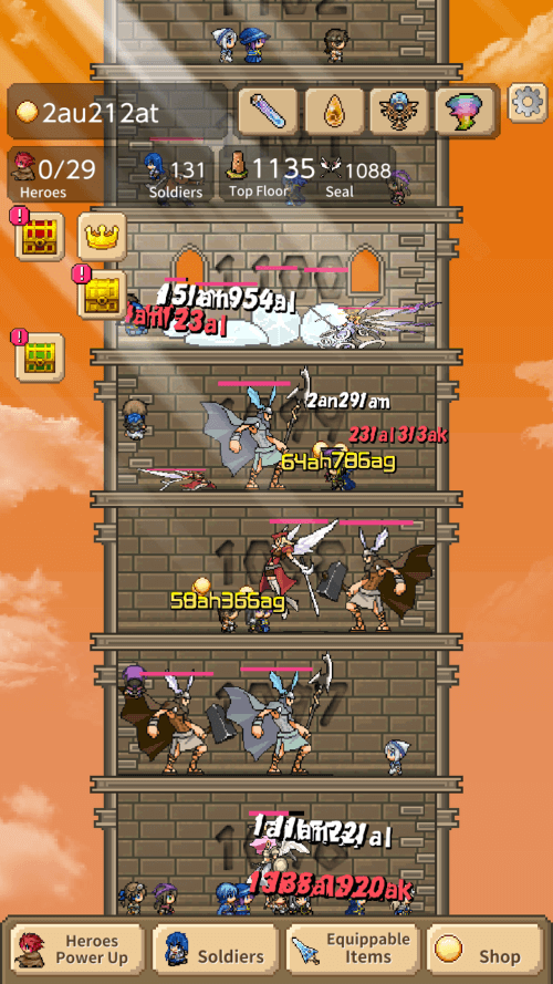 Tower of Hero v2.3.3 MOD APK (Unlimited Gold, Diamonds)
