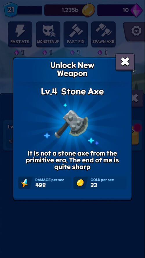 Ultimate Axe Clicker v1.2.5 MOD APK (Unlimited Gold, Diamonds)