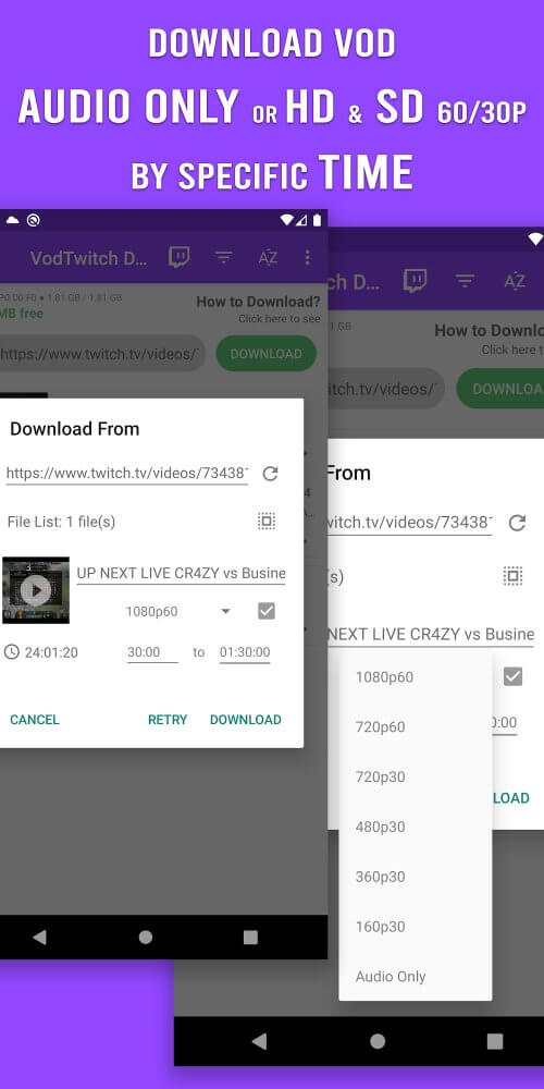 VodTwit Downloader v26.1.6 MOD APK (Premium Unlocked)