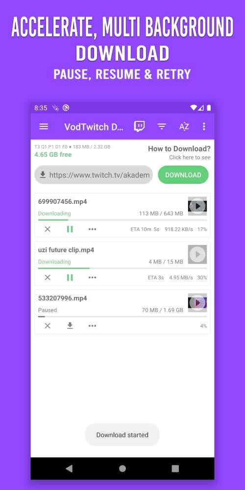 VodTwit Downloader v26.1.6 MOD APK (Premium Unlocked)