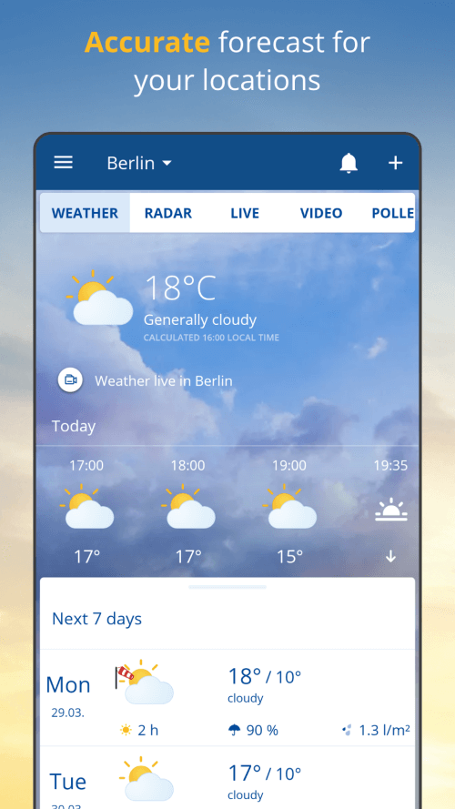 wetter.com v2.74.6 MOD APK (Premium Unlocked)