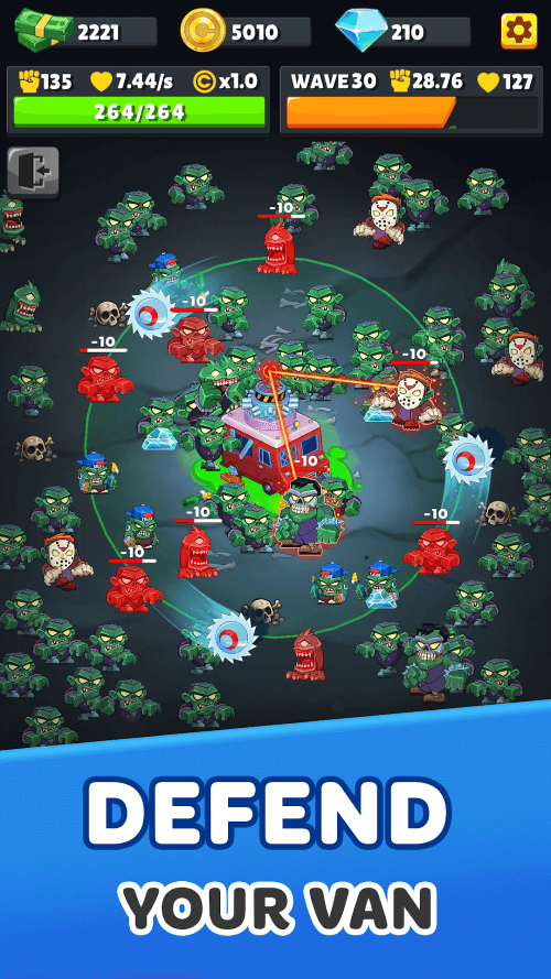 Zombie Van v0.3.65 MOD APK (One Hit, God Mode, Free Chests)