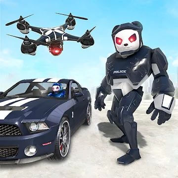 Panda Robot Car: Robot Games v6.4 MOD APK (Dumb Enemy)